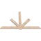 Ekena Millwork Kennewick Smooth Timber Gable Bracket, Douglas Fir, 84"W x 53"H x 1 1/2"D x 5 1/2"F, 15/12 Pitch GBW084X53X0206KEN00SDF - alternate 4